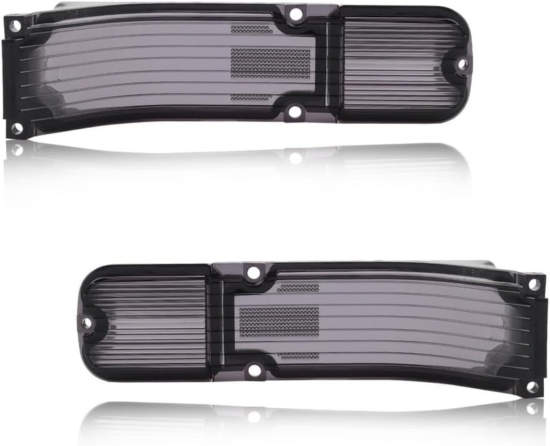 MOTRUM Tail Light Lens Compatible with Chevy Chevelle 1966, [DOT] [IP67 Waterproof] Tail Lamp Lens (Left + Right), Replace OEM #CH-TL/RL-66, 1 Pair, Smoked Lens - Image 1